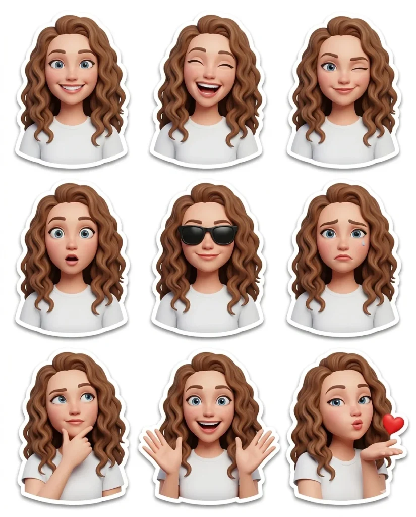 Cartoon Avatar Sticker Sheet
