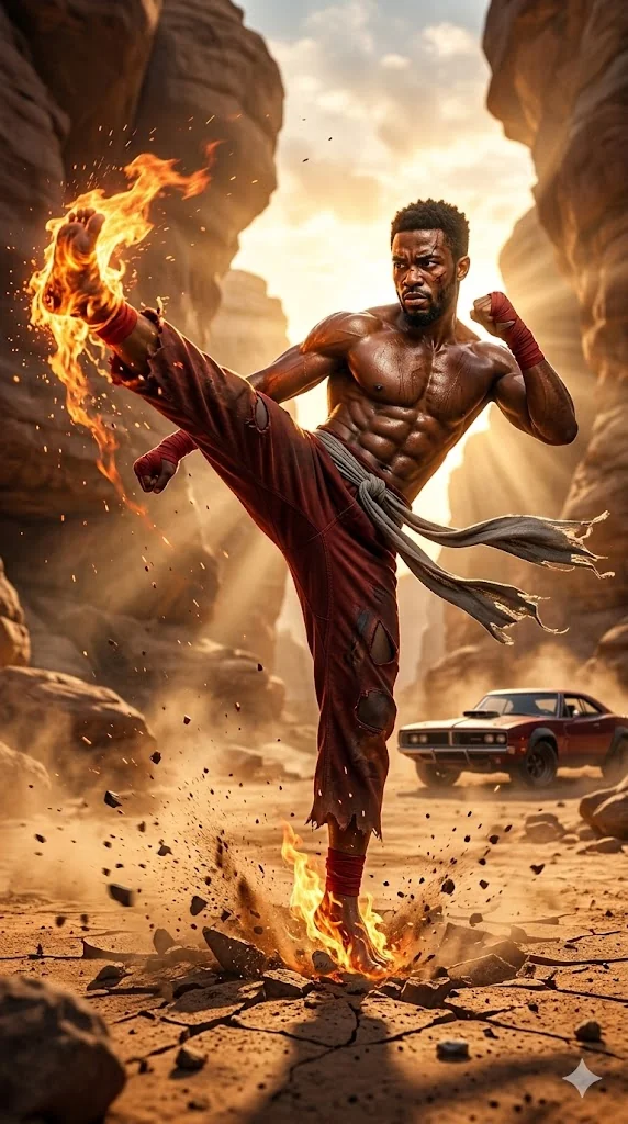 Flaming Side Kick