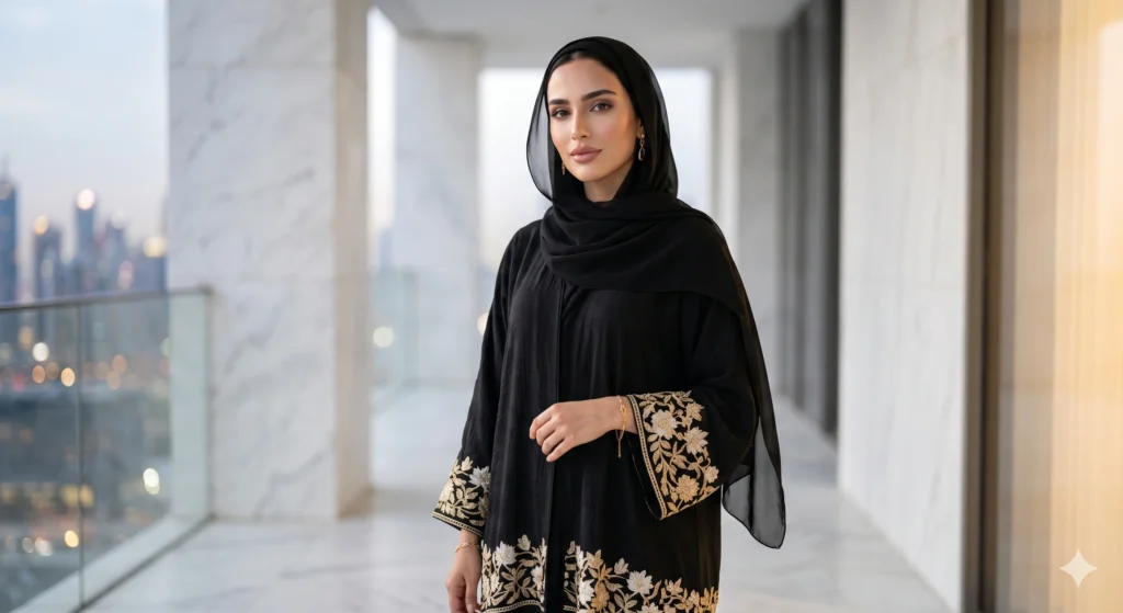 Modern Luxury Islamic Fashion Editorial Portrait